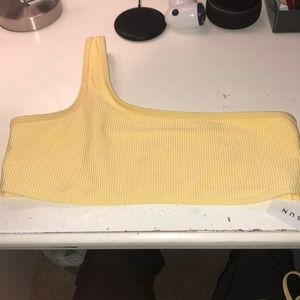 Pacsun one shoulder yellow bathing suit